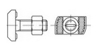 ОПМ 102055 Болт Т-образный - подробная схема