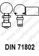 DIN 71802 Угловые шарниры (формы A, C, AS, CS, B, BS.)