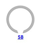 ОПМ 108016 Кольцо стопорное SB концентрическое осевое плоское наружное для подшипника с канавкой