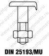 DIN 25193 Болт анкерный для ж/д транспорта, с гайкой 
