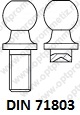 DIN 71803 (Формы A, B, C) Шаровые цапфы (палец) для угловых шарниров
