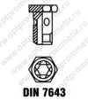 DIN 7643 Винт полый (банджо болт) с шестигранной головкой и отверстиями на теле винта 