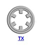 ОПМ 108052 Кольцо стопорное TX самостопорящееся, без канавки, осевое наружное (дюймовое)