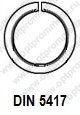 DIN 5417 (CBS) Кольцо стопорное концентрическое осевое плоское наружное