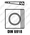 DIN 6918 Шайба косая для высокопрочных соединений с уклоном 8% 