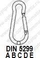 DIN 5299 Карабин форм A-B-C-D-E