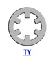 ОПМ 108053 Кольцо стопорное TY самостопорящееся, без канавки, осевое наружное (дюймовое)