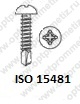 ISO 15481 Саморез с полукруглой головкой наконечник сверло