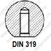 DIN 319 Ручка шаровая черный пластик